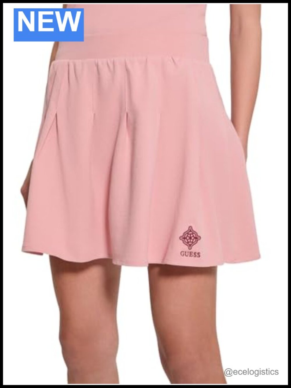 Pleated Mini Tennis Skirt with Built-In Shorts High Rise Organic Cotton